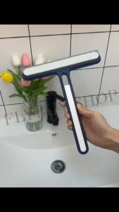 FLYBUY SHOP 3-in-1 Multipurpose Glass Cleaning Tool Streak-Free Squeegee Double-Sided Mirror & Window Wiper New