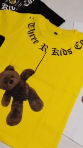 Baju Laki Laki Dan Perempuan Kaos Anak Teddy Bear Keren Katun Premium Lembut Usia 1-10 Tahun