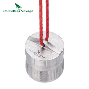 Boundless Voyage Mini Titanium Storage Jar with Lanyard Lightweight Titanium Canister for Outdoor & Daily Use Ti9007O
