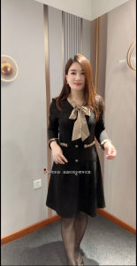 Spring Autumn plus Size Womens Dress with Pocket Long Sleeve Single Button Design Slimming A-Line Skirt Style Fashionable