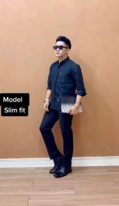 Kemeja Lilac pria lengan panjang polos Baju ungu pria dewasa terbaru kemeja cowok premium distro