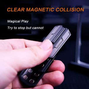 Magnetic Push Slider 3-Stage Strong Strength Metal EDC Hand Spinner Fidget Toys Autism Sensory Toys ADHD Anxiety Stress Relief