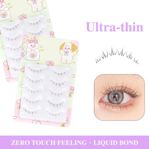 4-7mm Brown Under Lashes Little Flame Lower Eyelashes W-41 Natural Short Style Hand Painted Fake Eye Lashes For Doll Look