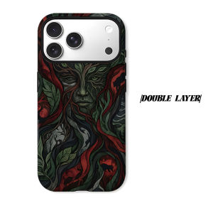 BILIBILI | Forest Green Man Folk Phone Case for iPhone 18 17 16 15 14 13 12 11 Air Pro Max Plus Double-layer Cover