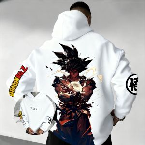 Dragon Ball Goku Oversized Anime Hoodie Men Women Vintage Pullover Sweatshirt New Autumn Y2k Hooded Jacket Streetwear Casual Top
