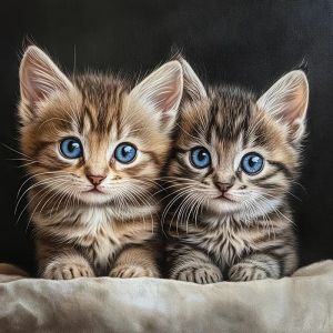 HUACAN  Cross Stitch Suits Cat Animal Embroidery Sets Patterns Needlework Dmc Threads 11Ct Picture Printed   Adults Home Decor