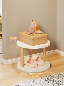 Door Back Entryway Simple Multilevel Wooden Shoe Cabinet