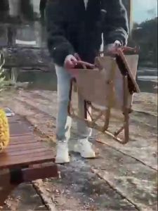 เก้าอี้แคมปิ้ง ปิคนิค เก้าอี้สนาม พับเก็บได้ ขาตั้งอลูมิเนียม เก้าอี้พับกลางแจ้ง แข็งแรงทนทาน