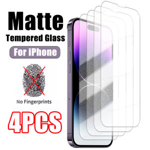 4PCS Matte Protective Glass For iPhone 14 15 13 12 11 Pro Max Mini SE 2022 2020 Screen Protector For iPhone 15 14 Plus X XR XS