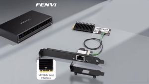 Fenvi | FENVI 10Gbps AQC113 M.2 B+M To RJ45 Network Card Ethernet Network Adapter Single-Port LAN Controller Card For Desktop PC Server