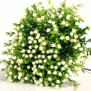 Mini Imitation Fake Flower Green Plant Pot Decoration Plant Small Plastic Flower Single