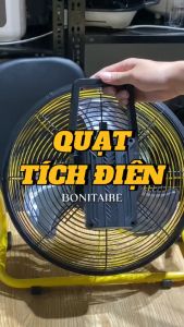 Quạt Sàn Tích Điện Bonitaire- Sử Dụng Lên Đến 48h- Pin 15.600 mAh- Hàng Xuất Khẩu- BH 6 Tháng-CONVEENIENCE Shop