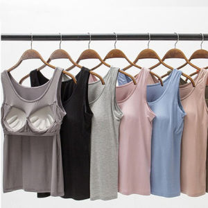 Áo Ba Lỗ Mặc Nhà Mùa Hè Cỡ Lớn Mới Có Đệm Ngực Áo Ngủ Liền Thân Áo Sơ Mi Cơ Bản Áo Ba Lỗ Tập Yoga Áo Ba Lỗ Mặc Nhà