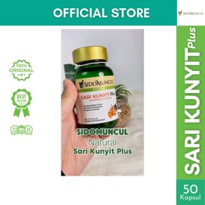 SIDOMUNCUL Natural Sari Kunyit Plus 50 Mini Kapsul Lunak Meringankan Gangguan Lambung dan Menjaga Kesehatan Hati