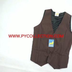 🔸PRESIDENT UNIFORM VEST COKLAT PENGAWAS READY STOCK !!! VEST SEKOLAH RENDAH DAN MENENGAH - PV004