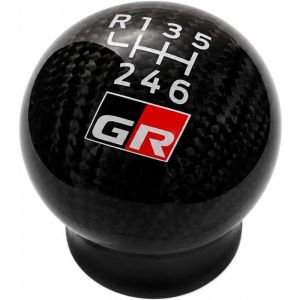6-Speed Carbon Fiber Shift Ball Joint with 3 Threaded adapters Weighted Racing Style Suitable for Most Manual Transmission Cars