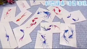 Tato Temporer Motif Ikan Mas - Tato Semi Permanen Tahan Air 10 x 6 CM