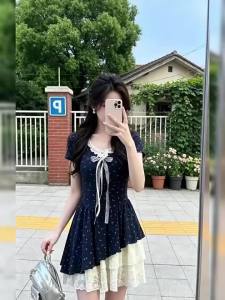 Ge·an·fei | Elegant French Floral Printed Two-piece Style Short Dress