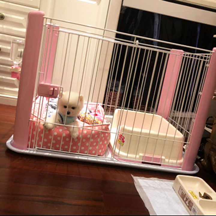 View of Alice Dog Crate Small Size Dogs IRIS Dog Cage with Toilet Dog Fence ...
