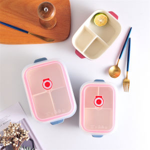 Fresh-Keeping Sealed Partitioned Ceramic Lunch Box 3 Sections