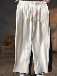 🎨ขายดี🎨กางเกงสแลคชาย กางเกงนาริส ทำจากผ้าไหมเย็น ระบายอากาศ ไม่ต้องรีด แฟชั่นฤดูร้อน