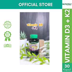 NUTRIMAX Water Dispersible Vitamin D3 800 IU + K2 | Kalsium Kesehatan Tulang Osteoporosis Lansia