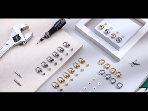 10pcs Bag Hardware Accessories 360°Rotatable D Ring Stud Metal D-Shaped Buckle