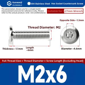 GUWANJI | Flat Head Tapered Chamfer Interior Hex Furniture Bolt