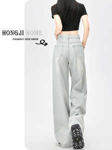 กางเกงยีนส์ขากว้างเอวสูง ทรงหลวม ทรงตรง ทรงสลิม ทรงยาวถึงพื้น ทรงหลวม กางเกงยีนส์ผู้หญิง ฤดูใบไม้ร่วง/ฤดูหนาว