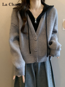 La Chapelle | Hooded Loose Fit Slimming Petite Sweater