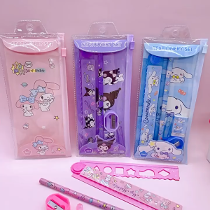 Set Alat Tulis Sanrio l Alat Tulis Sekolah Lengkap 1 Set l Alat Tulis l Alat Tulis Sekolah l Pensil