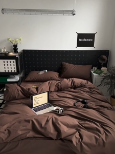 KUNFLOW Minimal Cotton Bedsheet Set | Smooth Fit Elastic Sheet | Breathable Lightweight Bedding | SG Sizes
