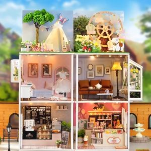 Wenz My Little Scene Series with Light/Anti-dust cover DIY Miniature Doll House