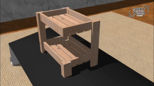 ชั้นไม้สนวางของ 2ชั้น สไตล์โมเดิร์น