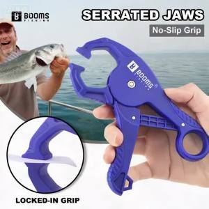 Booms Fishing G02 Small Glass Fiber Fish Gripper Anti-Corrosion Grabber 5.8in Keeper Fish Grip Fishing Gear with Lanyard