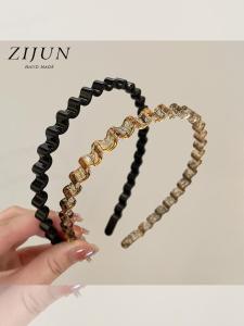 Retro Wave Broken Hair Storage Headband Female Non Slip Hairpin for Hair Washing out Elegant Hair Tie Fancy Makeup Headband