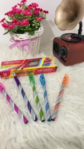 1 pak isi 12 pcs Pulpen Nevada 1 pack isi 12 pcs - Bolpoin Spin - Bolpen Ulir Unik - Pen Lilin Murah Meriah 0.7mm / pulpen bolpen murah