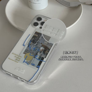 Original Day off London Winter Ins Style Transparent Protective Phone Case for Apple iPhone 17 pro Max Full Cover 16 pro Soft Shell