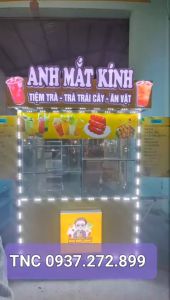 XE TRÀ SỮA 1M2x60 CHỮ NỔI 2 HÀNG LOGO NỔI ĐÈN LED TÂN NGỌC CHÂU TNC 0937.272.899