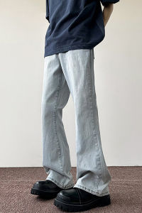กางเกงยีนส์ทรงตรงสีดินเผาสำหรับผู้ชาย กางเกงขายาวทรงหลวม ทรงสตรีท สไตล์วินเทจ ทรงหลวม ทรงลำลอง กางเกงยีนส์ทรงตรง