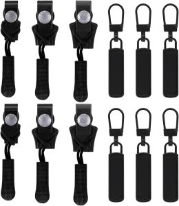 6 Sets 2 Sets Small 2 Sets Medium 2 Sets Large Replaceable Zipper Head for Clothing Bags Travel Bags Wallets Tents Golf Bags and Other Zipper Repair