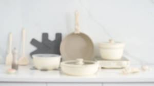 Redchef Nonstick Ceramic Rock Cookware Handle Removable 16Pcs Set No PFAS& PTFE& PFOA  NonStick Frying Pan With  Glass   Silicone Lid Suitable for All Stoves Induction Oven Gas