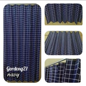 gorden/hordeng / Gorden pintu kamar / Gorden kotak kotak / gorden aesthetic / gorden lebar 1 meter / hardeng plisket / gorden pintu / gorden kotak kotak jendela kamar gorden kotak kotak 1 set / Hordeng kotak hitam / Gordeng ruang tamu bahan katun bisa