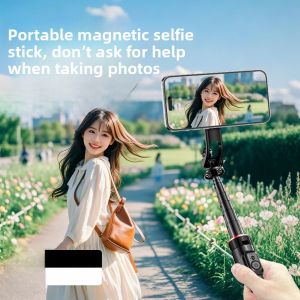 Selfieshow | Portable Magnetic Selfie Stick Handheld Bluetooth Camera Tripod Stand For Mobile Phone Photography Live Broadcast Anti- shake 360° Rotation