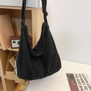 Japanese Street Trendy Crossbody Bag Mens and Womens Ins Harajuku Retro Corduroy Shoulder Bag Student Class Messenger Bag