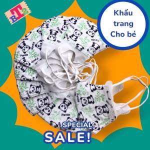 10 Khẩu trang cho bé từ 3-8 tuổi in hình dễ thương gấu dâu gấu trúc doremon