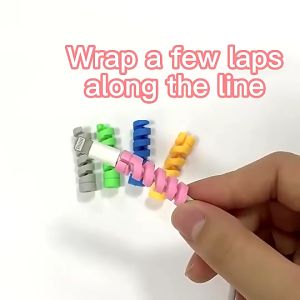 Universal Twist Charging Cable Protector Saver Cover For USB Charger Cable Cord Protective Sleeve For Phones Computer