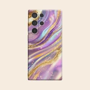 Gold Glitter Swirl Luxury Fashion Full Lens Protective Case for Samsung Galaxy S26 S25 S24 A56 A36 Plus Ultra
