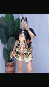 CARLA SOSSY TERNO BLOUSE+SHORT NEW TREND FIT SMALL TO XL