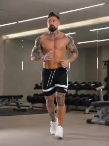 GITF Men Shorts Sport Training Shorts Men Running Shorts Mans Gym Fitness Joggers Sweatpants Jumpers Basketball Shorts Black